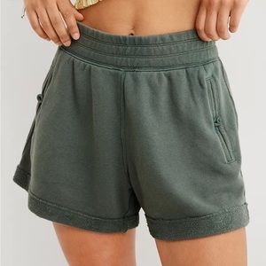 Aerie High Waisted Chillax Fleece Short